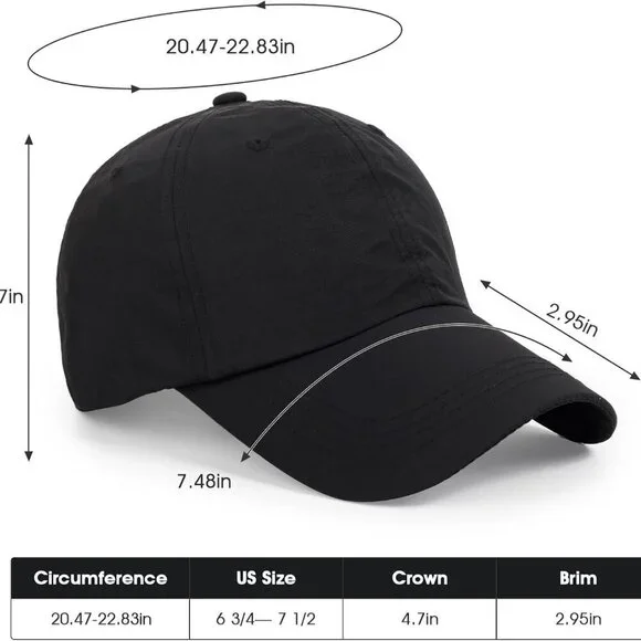 Unisex Waterproof Running Hat Lightweight Sun Protection Baseball Cap for Outdoo - Picture 2 of 7